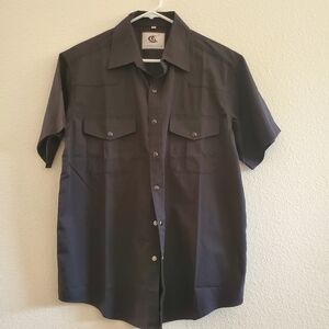 Men's Black Casual Button Down Shirt